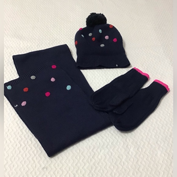 Joules Bella Girls Scarf and Pom Pom Hat Set Size 8-12Y - K104 - Picture 9 of 9